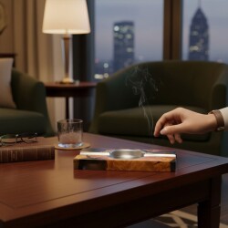 Ahşap Epoksi Puro Küllüğü Siyah 2li - 3
