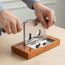 Ahşap Masa Puro Kesici Giyotin Düz ve V Kesim Krom - 3