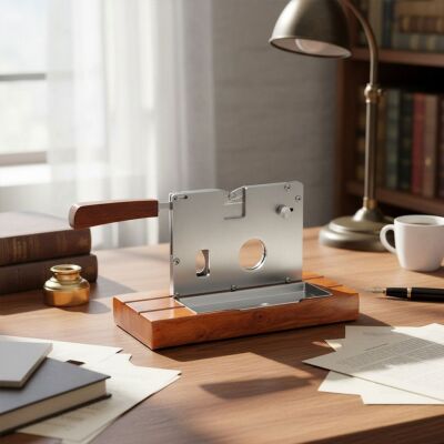 Ahşap Masa Puro Kesici Giyotin Düz ve V Kesim Krom - 4