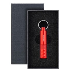 Aluminyum 2in1 Delici ve Puro Tutucu İğne Anahtarlık Kırmızı - 3