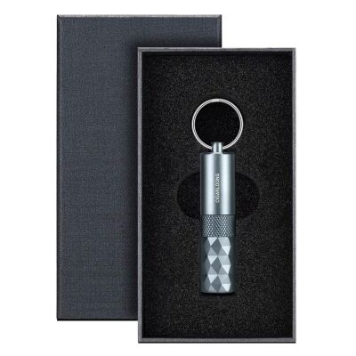 Aluminyum 2in1 Delici ve Puro Tutucu İğne Anahtarlık Mavi - 3