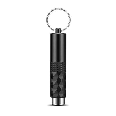 Aluminyum 2in1 Delici ve Puro Tutucu İğne Anahtarlık Siyah - 1