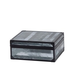 Angelo Metal Kaplama Sedir Puro Kutusu Gri/Siyah 40's - ANGELO