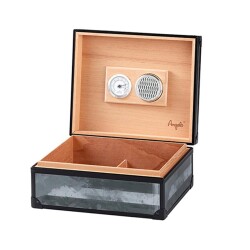 Angelo Metal Kaplama Sedir Puro Kutusu Gri/Siyah 40's - ANGELO (1)