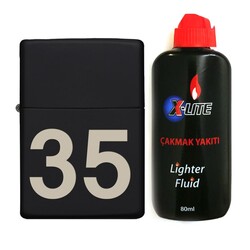 Atomic Benzinli Çakmak Benzin Seti Siyah 35 Plaka - Thumbnail