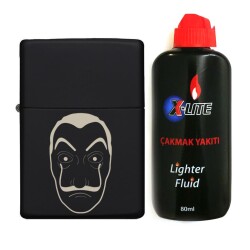 Atomic Benzinli Çakmak Benzin Seti Siyah Dali Maskesi - Atomic