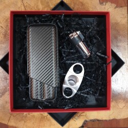 Atomic Deri Puro Kılıfı Çakmak Metal Kesici Seti Krom - Atomic (1)