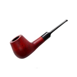 Atomic German 9mm Gül Ağacı Pipo Düz Mat Vişne - Atomic