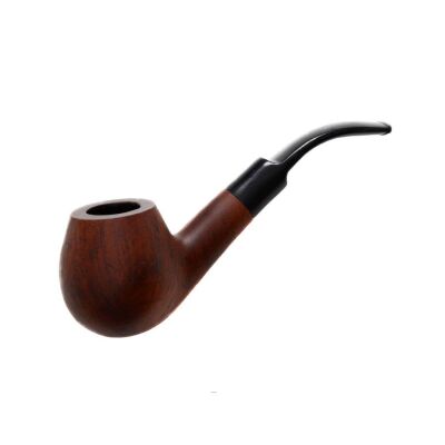 Atomic German 9mm Gül Ağacı Pipo Eğik Mat Kahve - 1