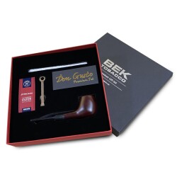 Atomic German 9mm Gül Ağacı Pipo Seti Düz Vişne Bordo - Atomic (1)