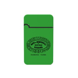 Hoyo Monterrey Plastik Jet Alev Delicili Puro Çakmağı Yeşil - Cigarte