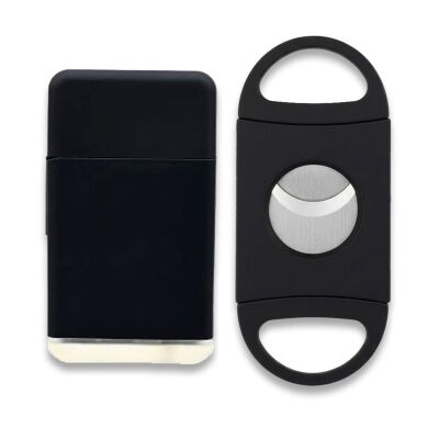 Atomic Plastik Jet Alev Puro Çakmağı Kesici Seti Siyah - 1