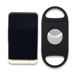 Atomic Plastik Jet Alev Puro Çakmağı Kesici Seti Siyah - Atomic