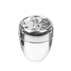 Bas-Çevir Türbin Metal Hazneli Küllük Beyaz 9cm - COOL