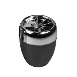 Bas-Çevir Türbin Metal Hazneli Küllük Mat Siyah 9cm - COOL