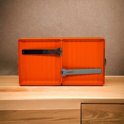 Atomic - Bavul Desen Metal Kısa Sigara Tabakası 18li Orange (1)