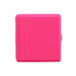 Bavul Desen Metal Kısa Sigara Tabakası 18li Pembe - Atomic