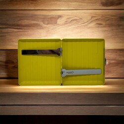 Bavul Desen Metal Kısa Sigara Tabakası 18li Sarı - Thumbnail