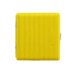 Bavul Desen Metal Kısa Sigara Tabakası 18li Sarı - Atomic