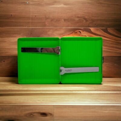 Bavul Desen Metal Kısa Sigara Tabakası 18li Yeşil - 2