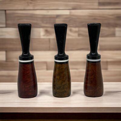 Beyaz Halkalı Ahşap Puro Ağızlığı Seti 44-54 Ring Arası - 2