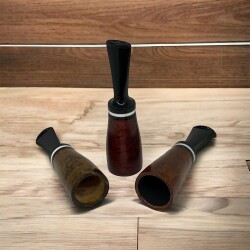 Beyaz Halkalı Ahşap Puro Ağızlığı Seti 44-54 Ring Arası - 3