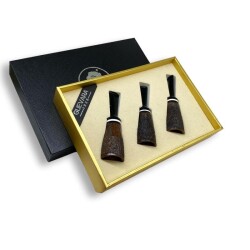 Rustik Beyaz Halkalı Ahşap Puro Ağızlığı Seti 44-54 Ring Arası - GUEVARA