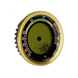 Cigar Oasis Caliber 4R Dijital Nem Ölçer Higrometre Gold - CİGAR OASİS (1)