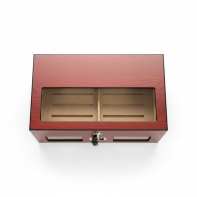Camlı Puro Kutusu Humidor Mat Maun Vişne 100's - 3