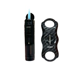 Cedar Alman Humidor Puro Kutusu Çakmak Kesici Seti - 4