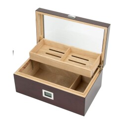 Cedar Alman Puro Kutusu Humidor Parlak Kiraz 80's - T-BEK (1)