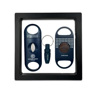 Cigarloong 3 lü Puro Kesici ve Delici Seti Mavi - 2