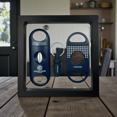 Cigarloong 3 lü Puro Kesici ve Delici Seti Mavi - 3