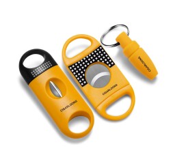 Cigarloong 3 lü Puro Kesici ve Delici Seti Sarı - CigarLoong