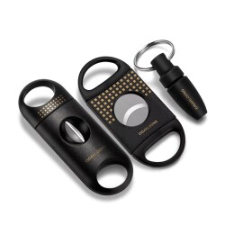 Cigarloong 3 lü Puro Kesici ve Delici Seti Siyah - CigarLoong