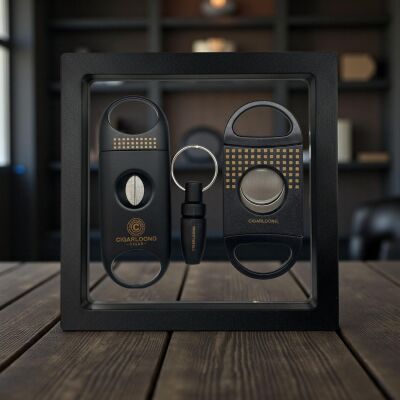 Cigarloong 3 lü Puro Kesici ve Delici Seti Siyah - 3