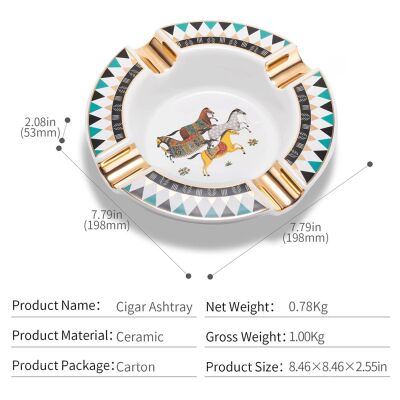 Cigarloong 4 Horse Seramik Puro Küllüğü Beyaz 4lü - 3