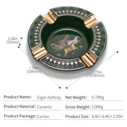 Cigarloong 4 Horse Seramik Puro Küllüğü Yeşil 4lü - 4
