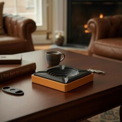 Cigarloong Ahşap Kare Puro Küllüğü Siyah 4lü - CigarLoong (1)