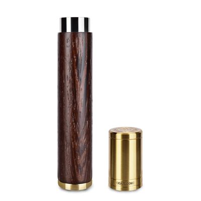 Cigarloong Ahşap Metal Puro Kılıfı Tekli Gold 60 Ring - 2