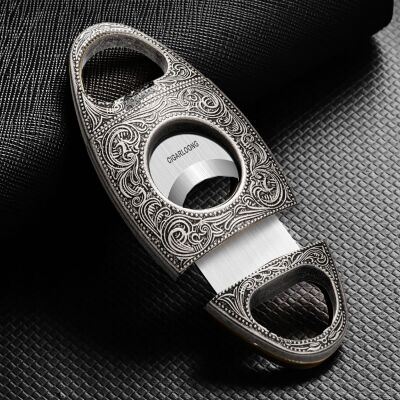 Cigarloong Siyah Damascus Metal Puro Kesici 60 Ring - 2