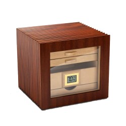 Cigarloong Camlı 3 Çekmeceli Puro Kutusu Ceviz 60's - CigarLoong