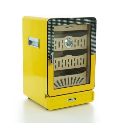 Cigarloong Camlı 4 Çekm.Puro Kutusu Humidor Sarı 150's - 1