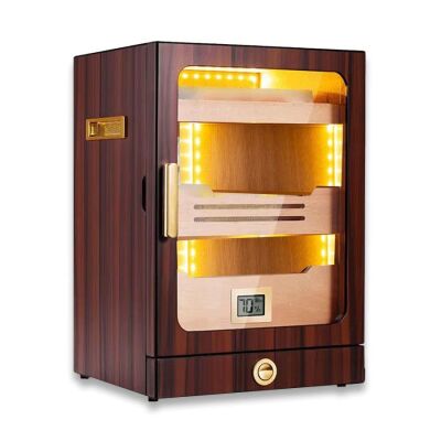 Cigarloong Camlı Işıklı Puro Kutusu Humidor Ceviz 200's - 1