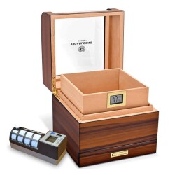 Cigarloong Camlı Katlı Humidor Puro Kutusu Tiger Desen 100s CigarSpa Elektronik Nemlendirme - CigarLoong (1)