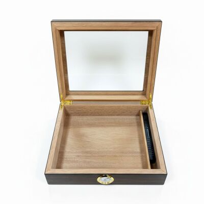 Cigarloong Camlı Puro Kutusu Humidor Ceviz 25's - 3