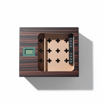 Cigarloong Camlı Puro Kutusu Humidor Ebony 40's - 2