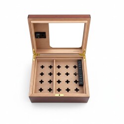 Cigarloong Camlı Puro Kutusu Humidor Rosewood 40's - CigarLoong (1)