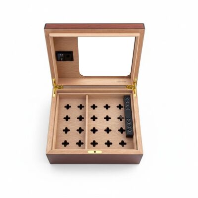 Cigarloong Camlı Puro Kutusu Humidor Rosewood 40's - 2