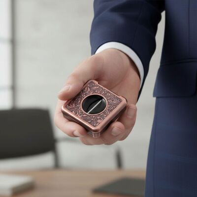 Cigarloong Çok Foksiyonlu Metal Puro V Kesici Antik Bakır - 3